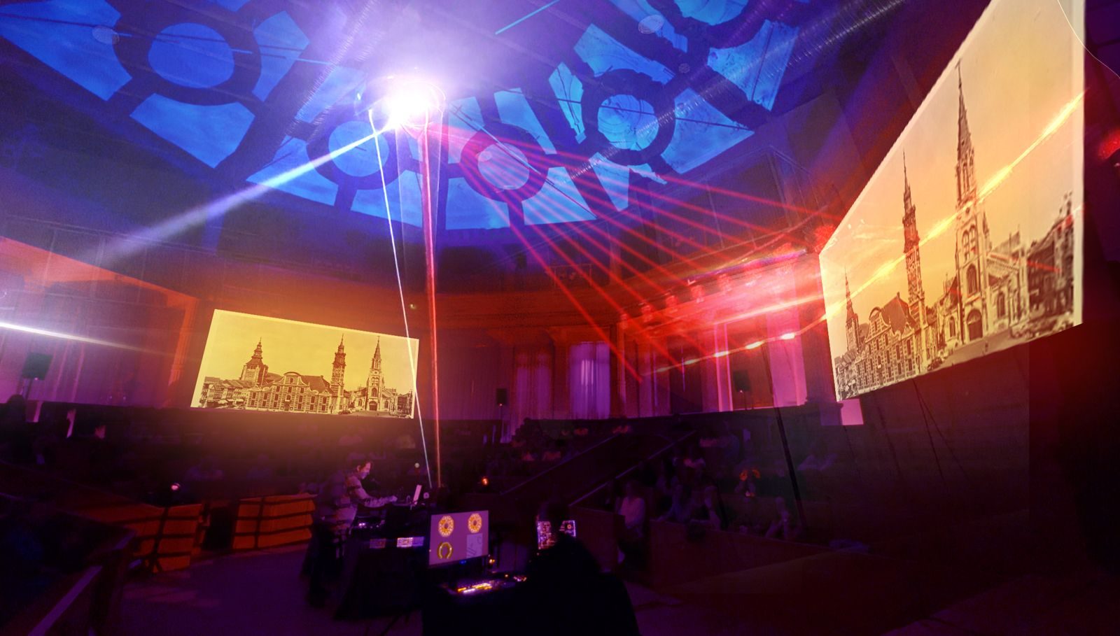 Live electronics en mapping in de Academiezaal